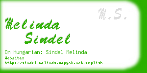 melinda sindel business card